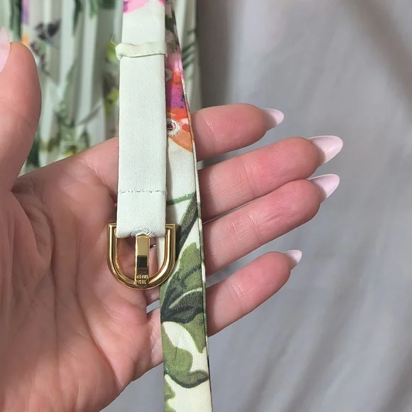 TED BAKER 💚 Floral Pleated Sleeveless Dress US s 6 - Picture 6 of 13